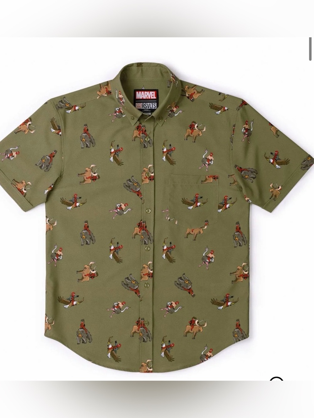 RSVLTS DEADPOOL "DEADY RIDING THINGS" KUNUFLEX Short Sleeve Shirt XXL